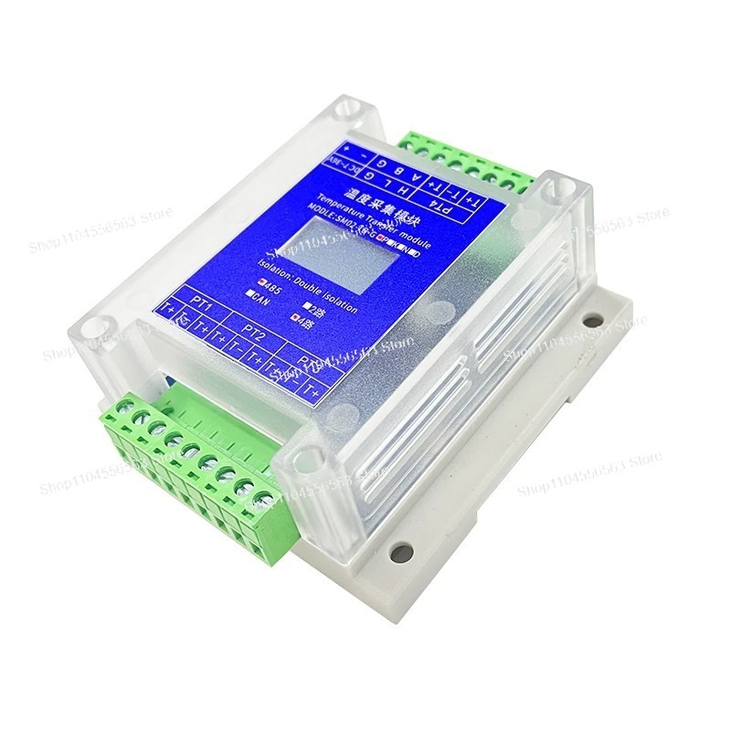 Thermocouple Module K Type - Mehrkanaliger PT100- und Typ-K-Thermoelement-Temperaturerfassungstransmitter, isoliertes RS485-Modbus-Kommunikationsmodul
