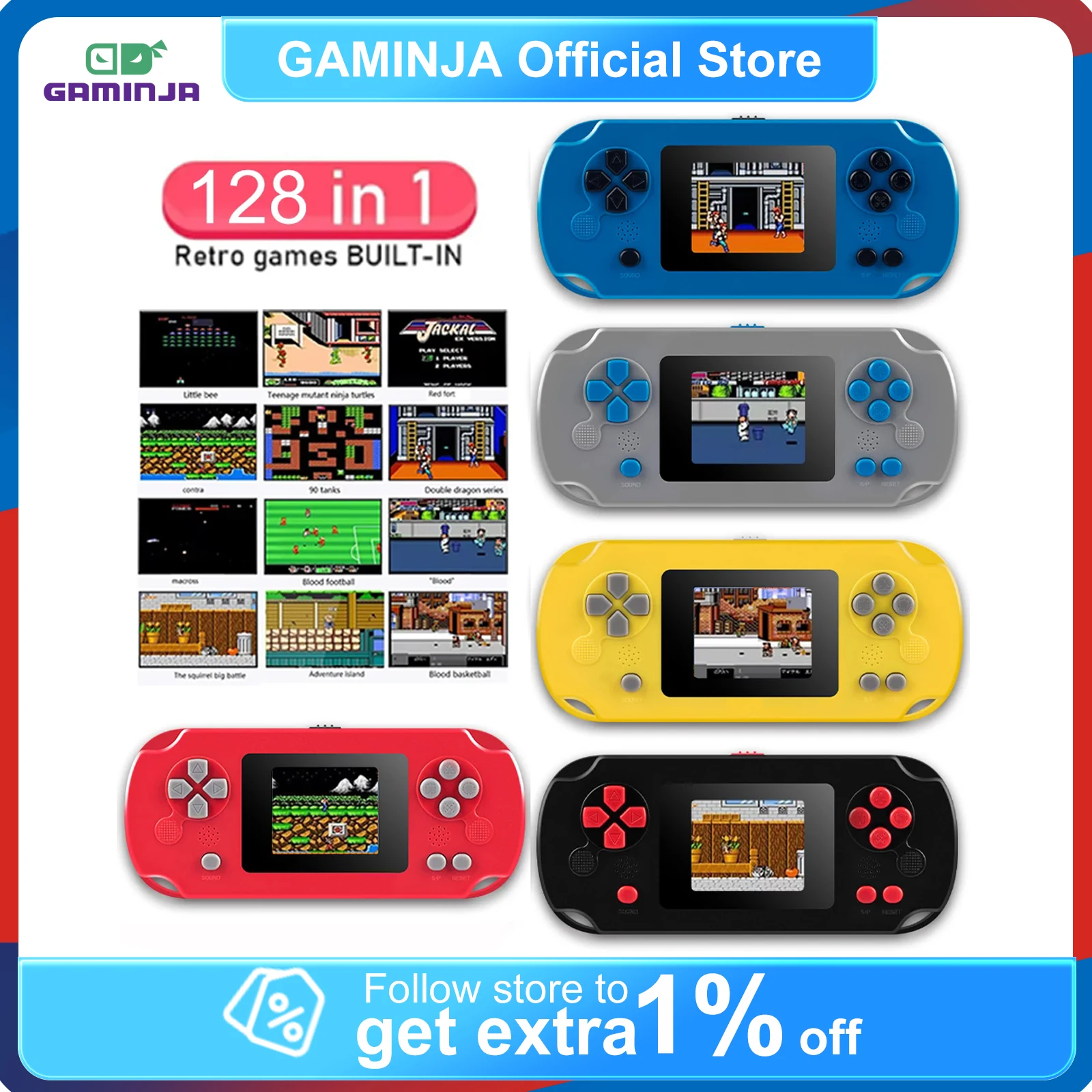 Tft Display 2.4 - GAMINJA GC31 Klassische Retro-Spielkonsole, 2,4 Zoll