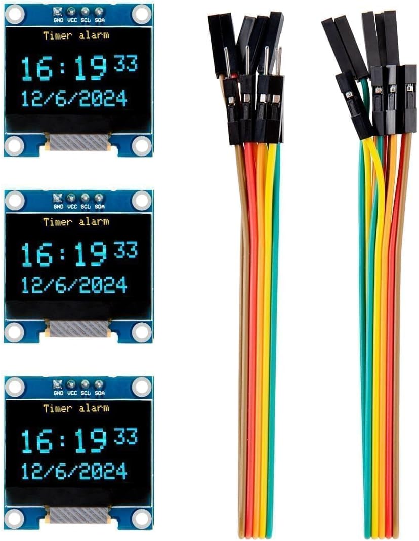 Oled Display 0.96 - 3 Stück 0,96 Zoll OLED-Display-Bildschirmmodul, kompaktes,