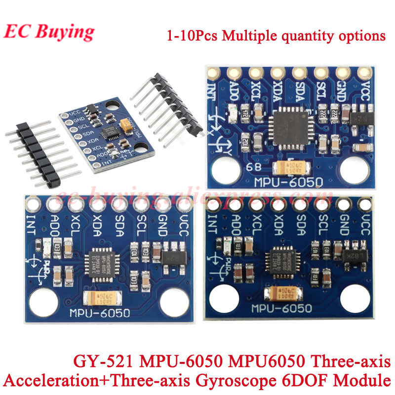 Mpu6050 - 1-10Pcs GY-521 MPU-6050 MPU6050 3-achsen Analog