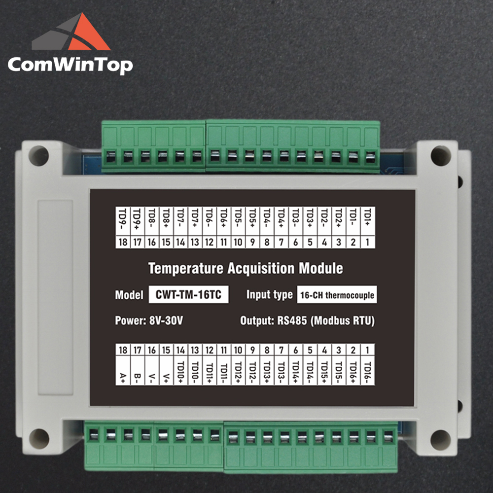 Thermocouple Module K Type - 16-Kanal K-Typ Thermoelement RS485 Modbus Ausgang