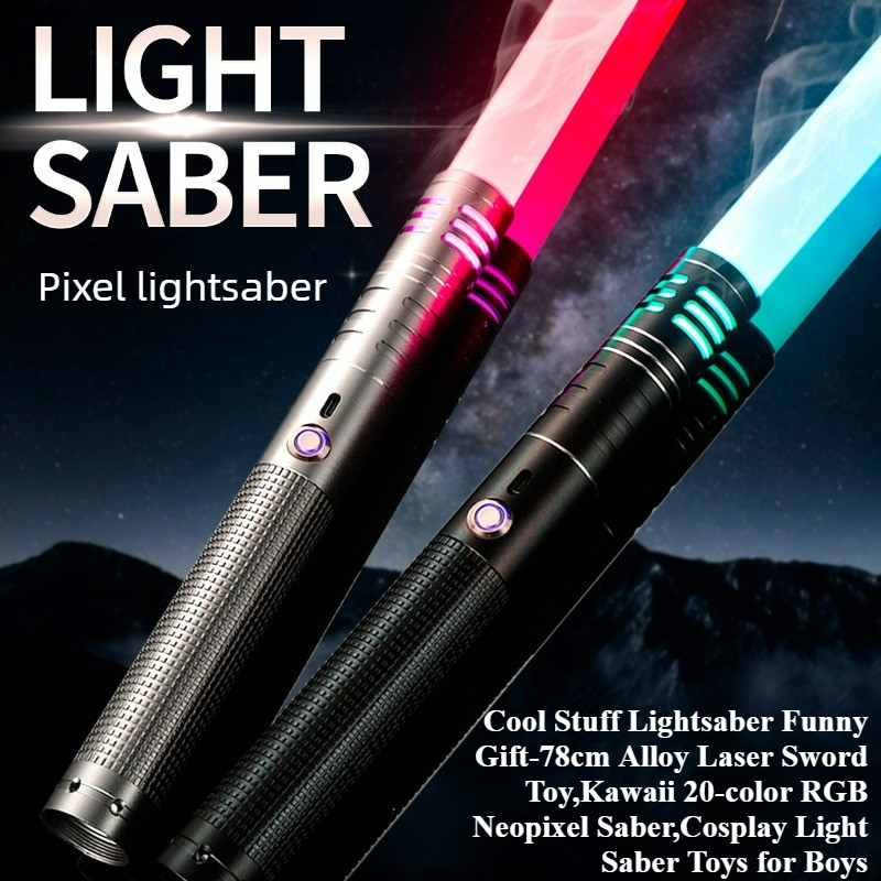 Neopixel - Coole Lichtschwert-Geschenkidee - 78cm Legierungs-Laserschwert Spielzeug,