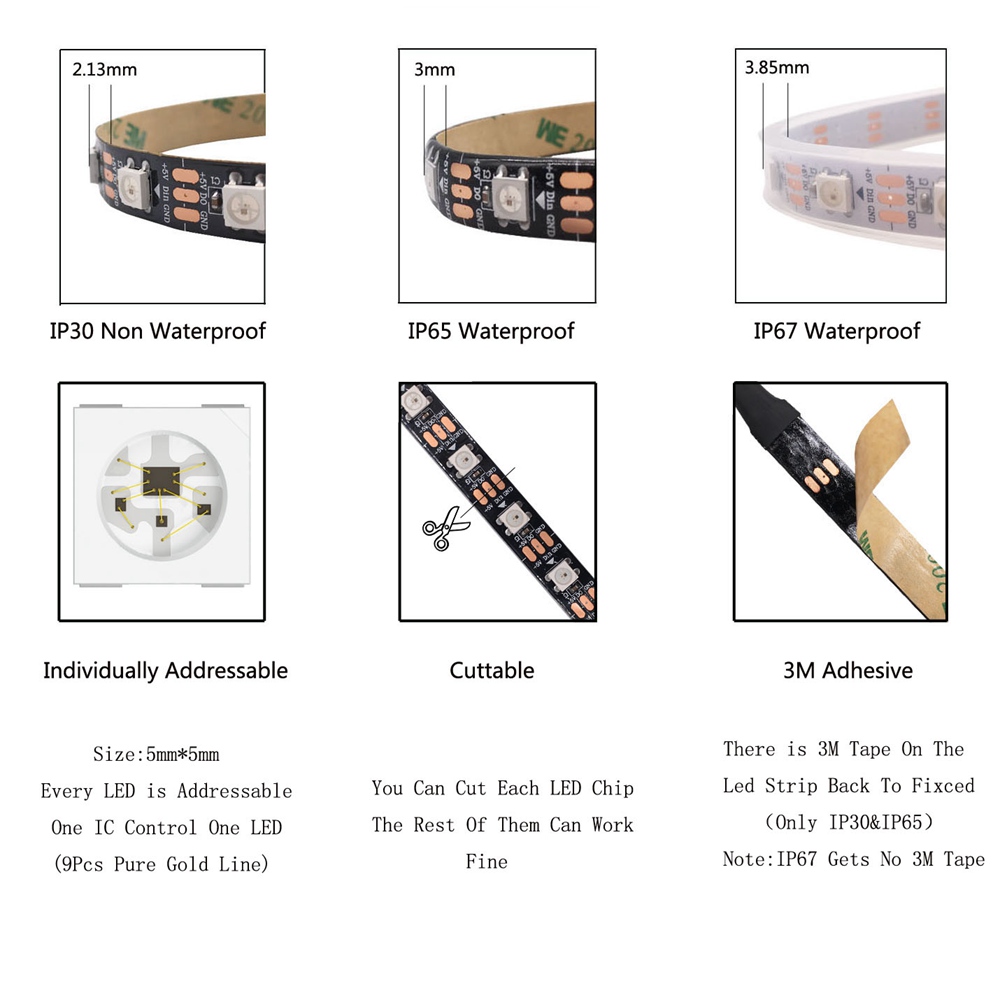 WS2811 WS2812B WS2813 WS2815 5 – Ws2812B Strip 5V Bewertung und Preis