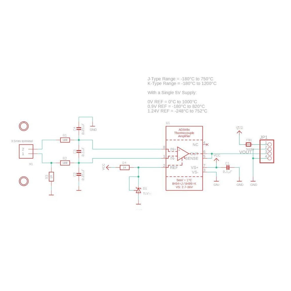 AD8495 K-Typ Thermoelement-Sig – Thermocouple Module K Type Bewertung und Preis