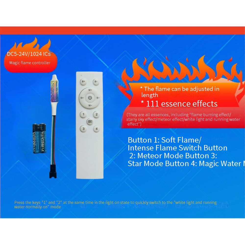 RF 12-Tasten-Fantasie-Flammenr – Ws2812B Strip 5V Bewertung und Preis